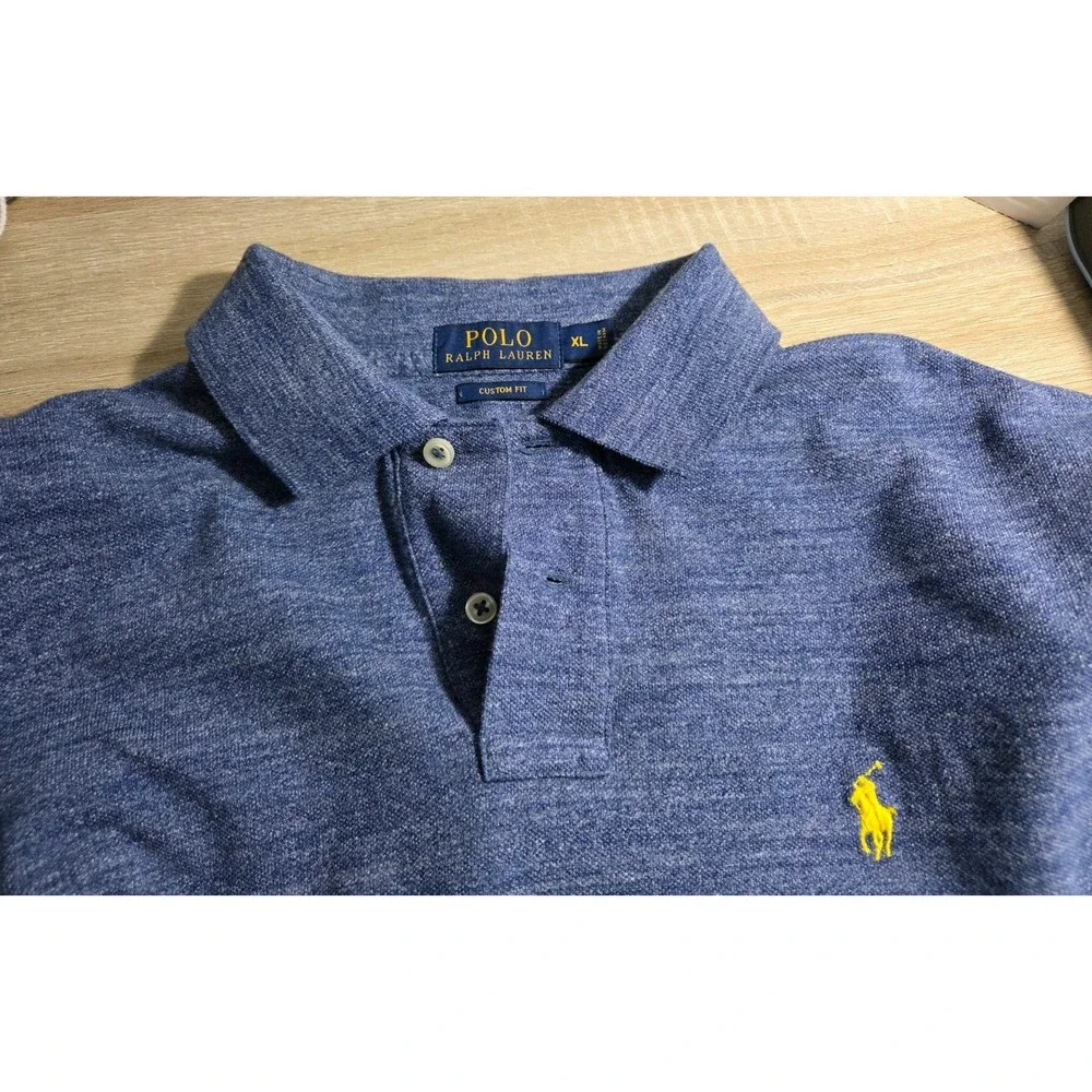 Polo Ralph Lauren Polo Shirt Mens‎ Extra Large Blue Cotton Short Sleeve